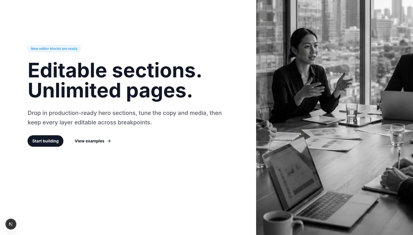 Lucra Studio page builder preview