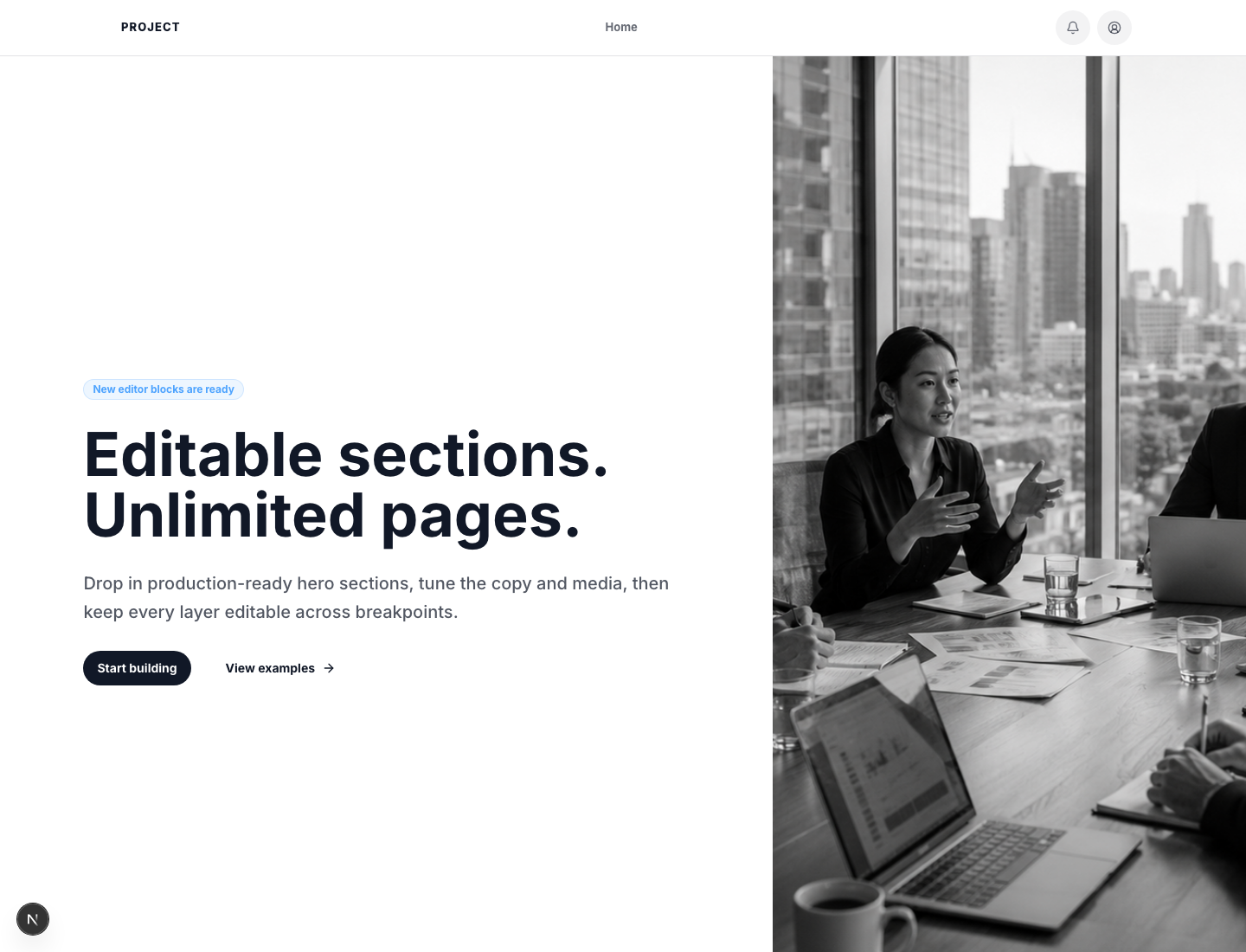 Lucra builder workspace interface.