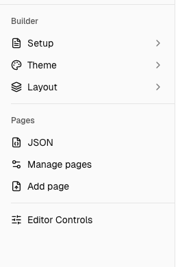 Lucra builder workspace interface.
